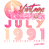 Juillet 1991 Vœux d’anniversaire