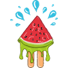 Pastèque Popsicle Fruits d’été sucrés