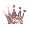 Queen/King Crown Pink Glitter customizable