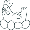 Hühner-Chook mit Eiern