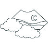 BOHO cloud above moon