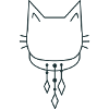 Cute cat with collar dangles