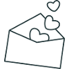 envelope with hearts