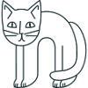 Hängende Flexi-Katze
