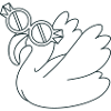 flamingo with cool glasses