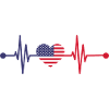 Heartbeat USA America Americans
