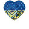 Ukrainsk broderi ukrainsk flaghjerte