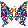 Frau Mädchen Schmetterlinge Gänseblümchen Design