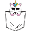 Einhorn Brusttasche