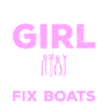 Woman Girl fix boats