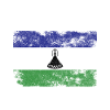 Lesotho Flag Distressed - Basotho Flag