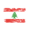 Libanon Flagge Distressed - Libanesische Flagge