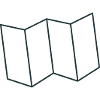 folded map outline folds