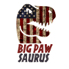 Patriotic Big paw Dinosaur