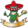 Chili figure with taco