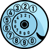 Wählscheibe Vintage Telefon anrufen Retro Technik
