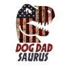 Patriotic Dog dad Dinosaur