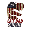 Patriotic Cat dad Dinosaur