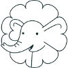 Joli éléphant floral