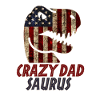 Patriotic Crazy dad Dinosaur
