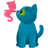 Chat mignon et fantôme