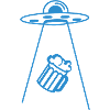 Space beer blue