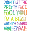 Joueuse de volleyball Équipe Fille