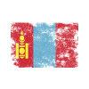 Mongolei Flagge Distressed Mongolische Flagge