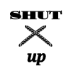 Brutale Symbolik von Shut up