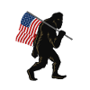 Bigfoot and American Flag