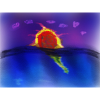Sonnenuntergang im Meer