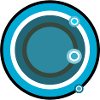 Blue geometric circles