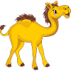 Happy funny camel. Cartoon drawing