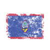 Guam Flag Distressed - Drapeau guamanien