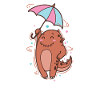 Dino with parasol Dinosaur Reptile