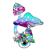 Magic Mushrooms Neon Zauber Pilze Psychedelic