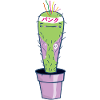 Punk rock kawaii cactus.