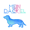 dackel,Hund,Malerei,graffiti,hundeliebe,retro,blau