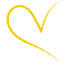 Half Heart Yellow Simple
