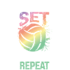 Volleyball Player Team Bump Set