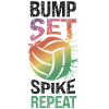 Volleyball Player Team Bump Set
