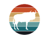Retro Gnu Weißschwanzgnu Weißbartgnu Afrika