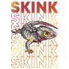 Red Eyed Crocodile Skink 80's Style Reptile Keeper