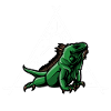 Grüne Leguan-Reptilienpfleger-Eidechse