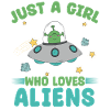 Girl Alien UFO Galaxy