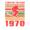 Skiers Cross-country skis Birthday 1970