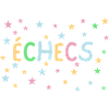 échecs pastel étoiles