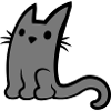 Mignon petit chat gris