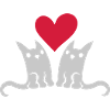 Couple de petits chats mignons