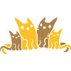 Papa Mama Cats Family
